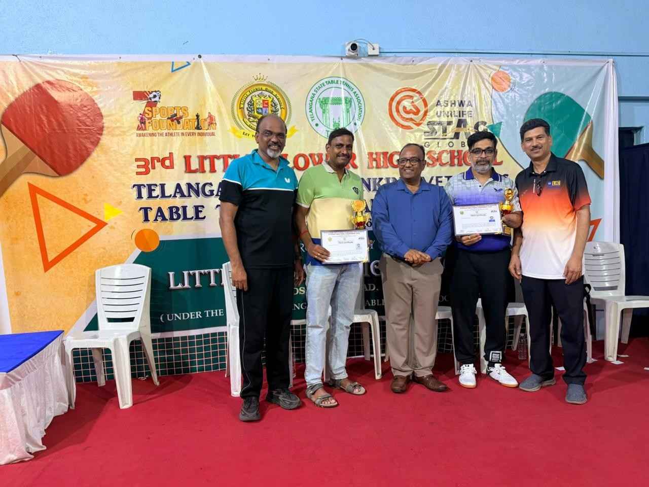LITTLE FLOWER HIGH SCHOOL TELANGANA STATE RANKING VETERANS TABLE TENNIS TOURNAMENT 2026