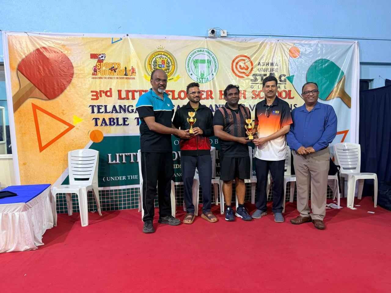 LITTLE FLOWER HIGH SCHOOL TELANGANA STATE RANKING VETERANS TABLE TENNIS TOURNAMENT 2026