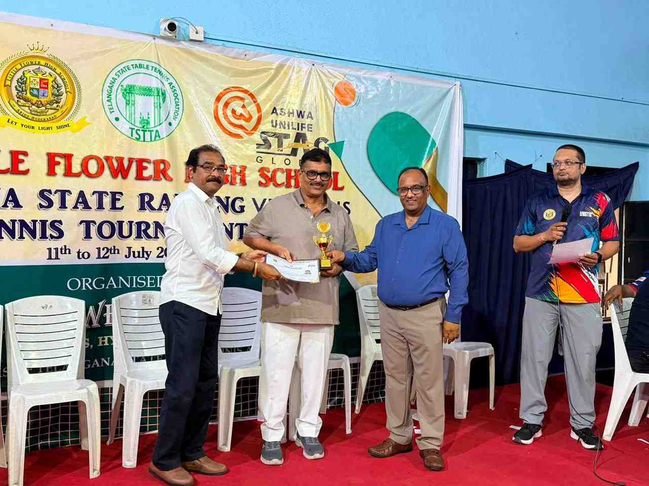 LITTLE FLOWER HIGH SCHOOL TELANGANA STATE RANKING VETERANS TABLE TENNIS TOURNAMENT 2026