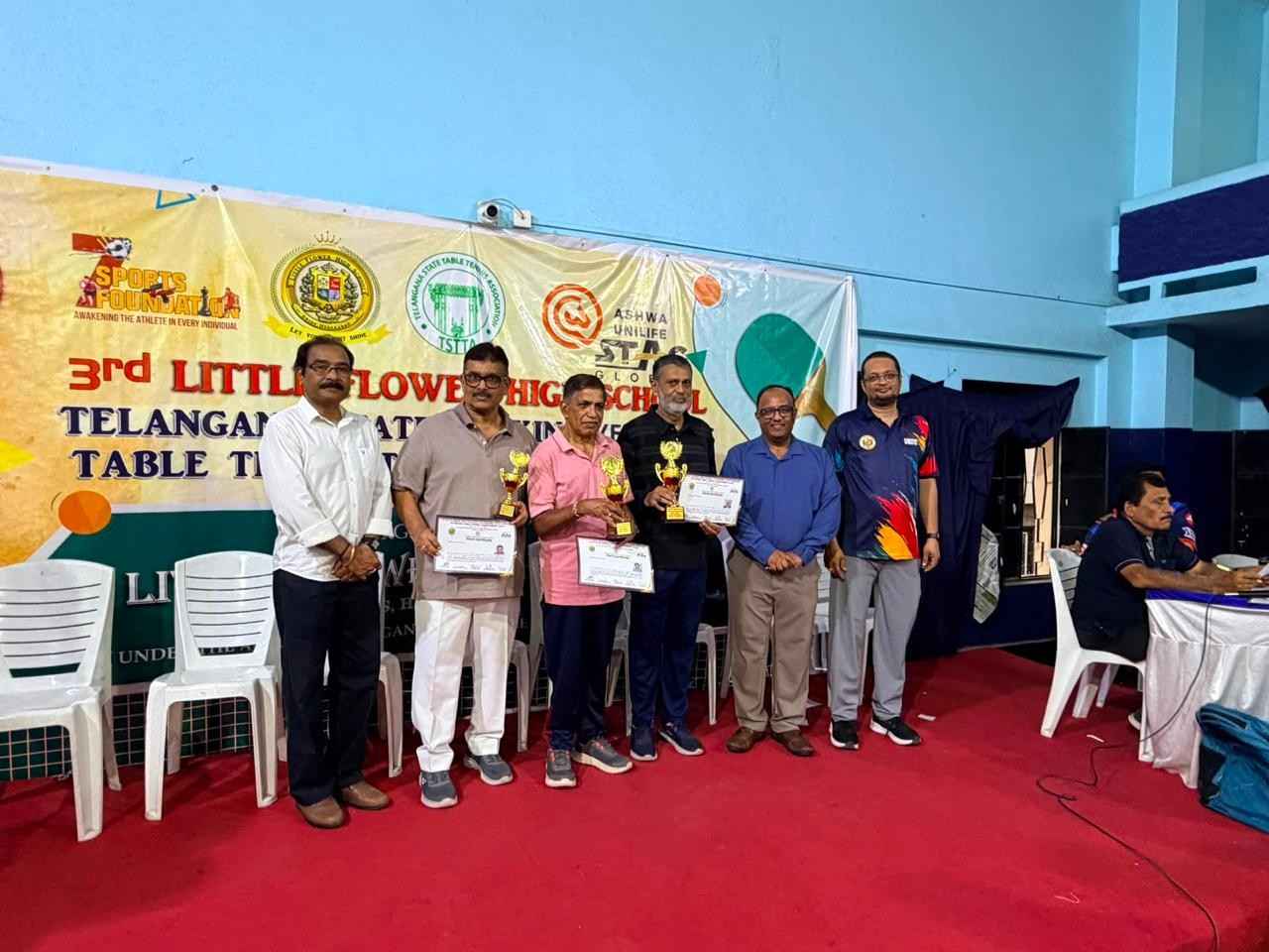LITTLE FLOWER HIGH SCHOOL TELANGANA STATE RANKING VETERANS TABLE TENNIS TOURNAMENT 2026