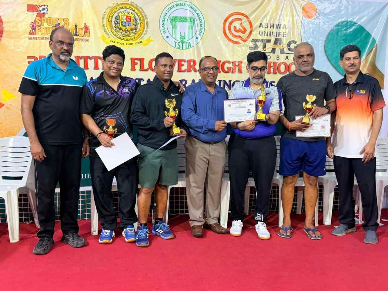 LITTLE FLOWER HIGH SCHOOL TELANGANA STATE RANKING VETERANS TABLE TENNIS TOURNAMENT 2026