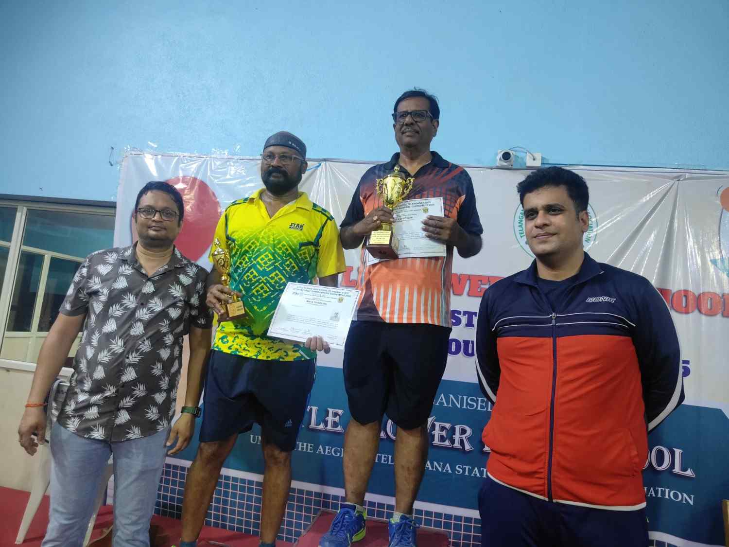 Little Flower High School Telangana State Veterans Table Tennis Tournament 2025