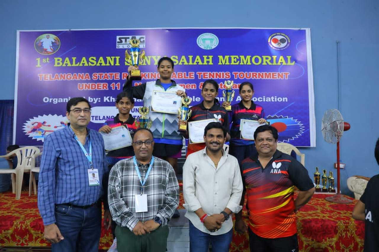 1st BALASANI SANYASAIAH MEMORIAL TELANGANA STATE RANKING TABLE TENNIS TOURNAMENT - 2025