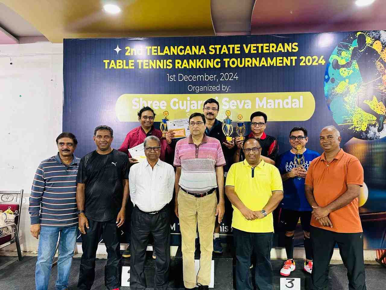 2ND TELANGANA STATE VETERANS TABLE TENNIS RANKING TOURNAMENT 2024
