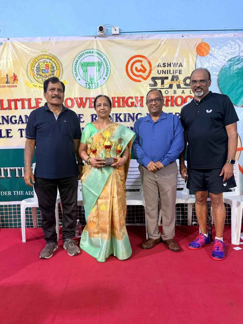 LITTLE FLOWER HIGH SCHOOL TELANGANA STATE RANKING VETERANS TABLE TENNIS TOURNAMENT 2026