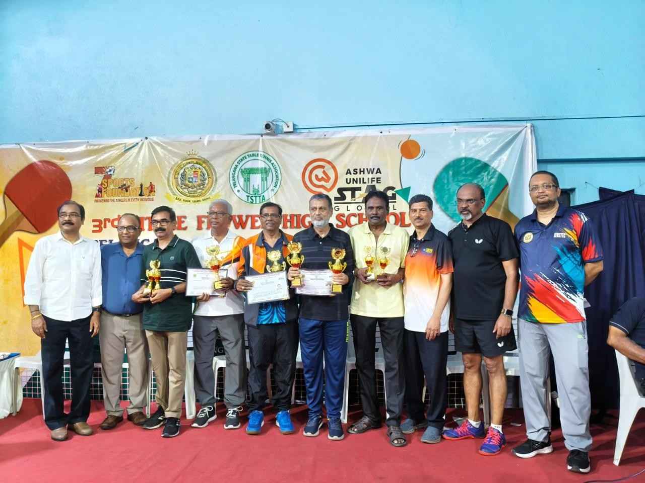LITTLE FLOWER HIGH SCHOOL TELANGANA STATE RANKING VETERANS TABLE TENNIS TOURNAMENT 2026