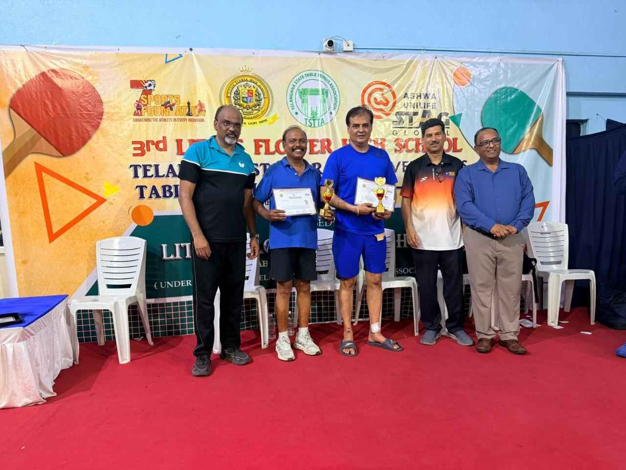 LITTLE FLOWER HIGH SCHOOL TELANGANA STATE RANKING VETERANS TABLE TENNIS TOURNAMENT 2026
