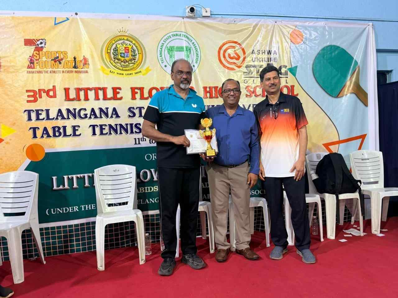 LITTLE FLOWER HIGH SCHOOL TELANGANA STATE RANKING VETERANS TABLE TENNIS TOURNAMENT 2026