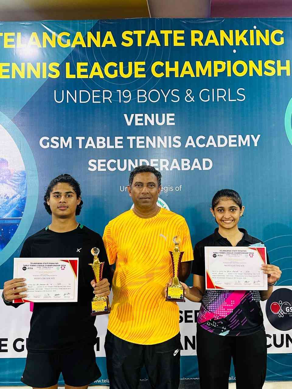 TELANGANA STATE RANKING TABLE TENNIS LEAGUE CHAMPIONSHIP - 2024 Under 19 Boys & Girls